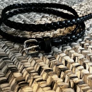Black braided belt, Sz Lg